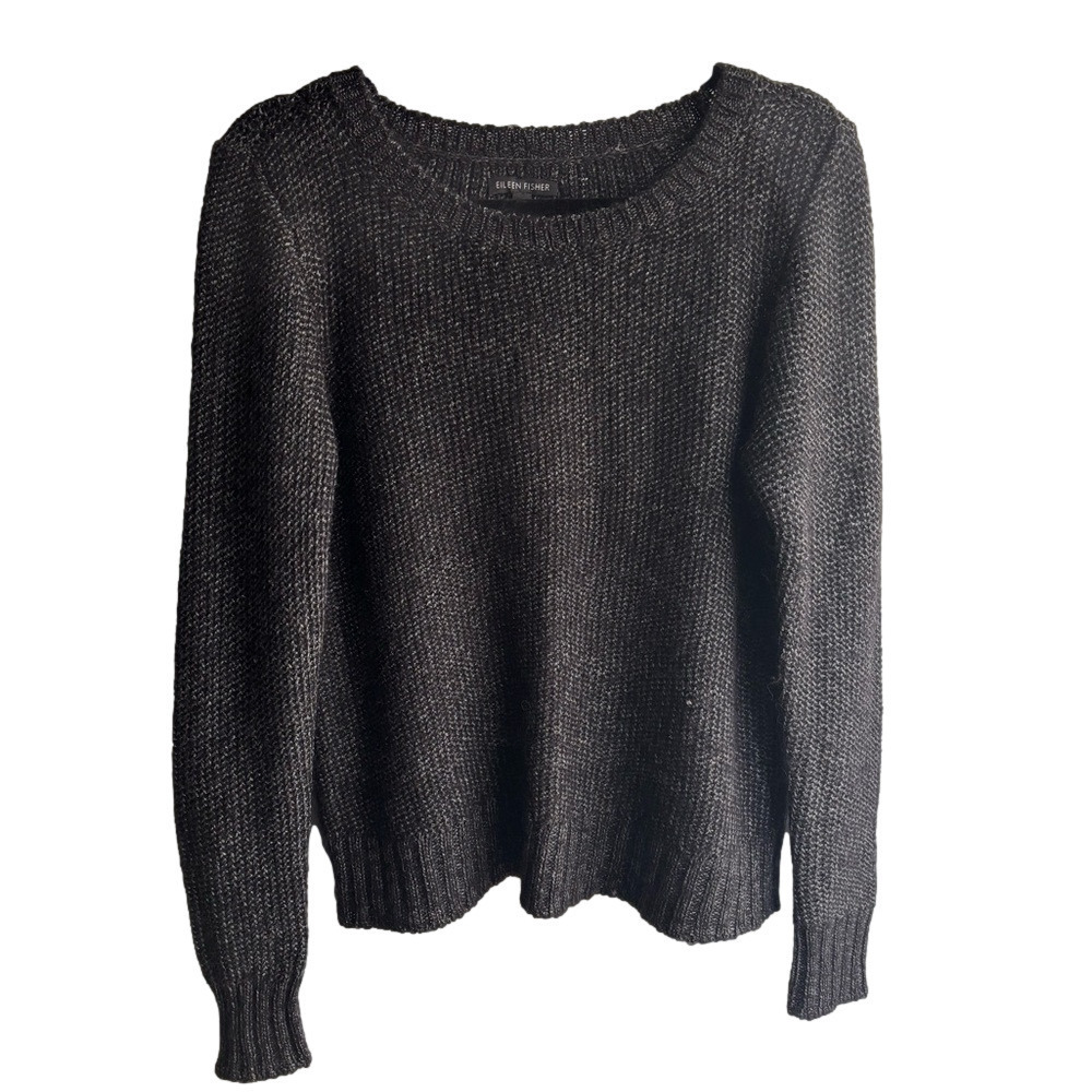 Eileen Fisher pullover Mohawk metallic sweater size Small - Picture 1 of 6